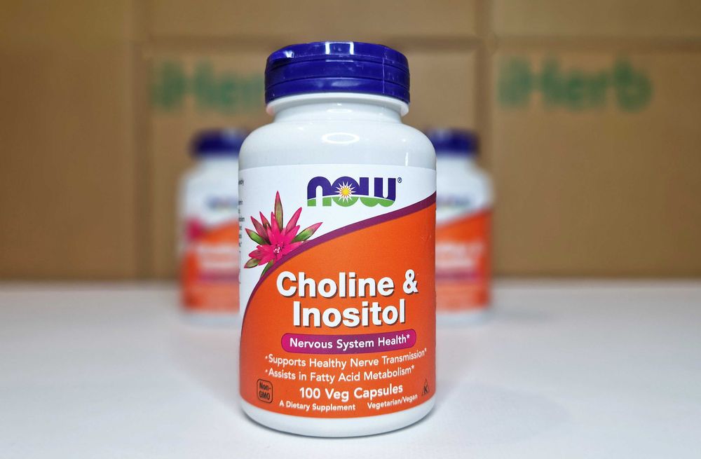 NOW Foods Choline & Inositol, холін та інозитол для нервової системи