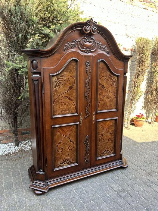 Stylowa Szafa Ubraniowa Intarsja Unikat ! ludwik kredens Po Renowacji