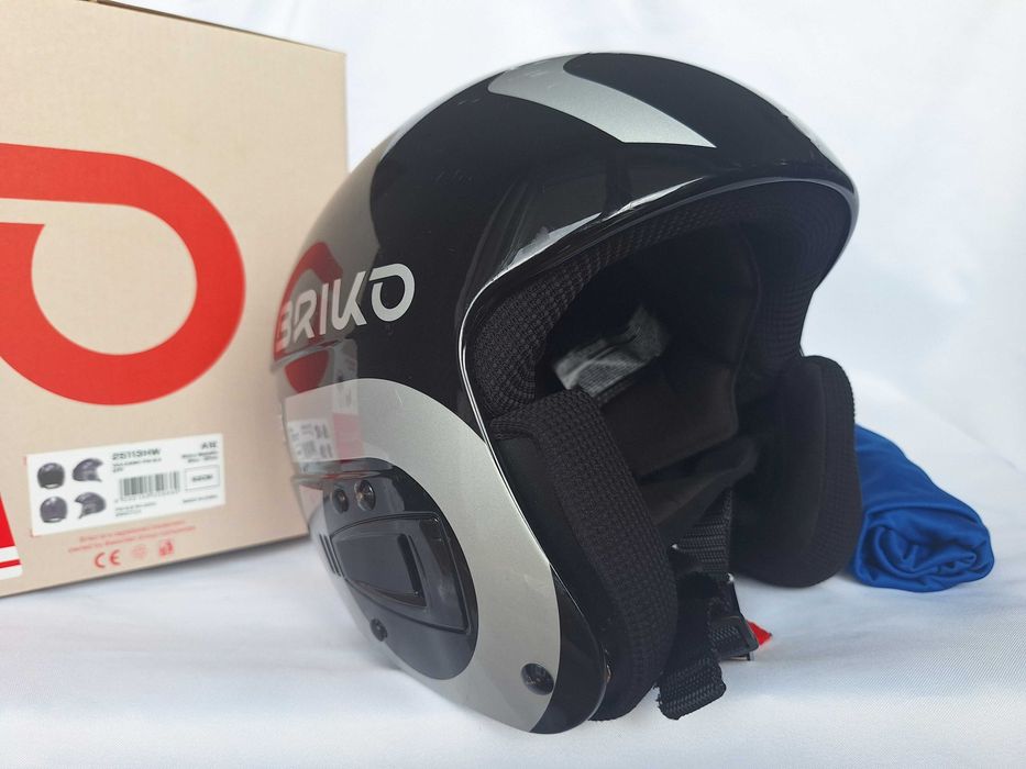 Kask narciarski Briko Vulcano 6,8 Fis Jr Black Silver S/M 53-56cm