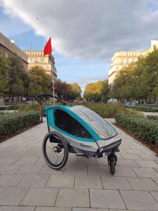 Przyczepka Qeridoo Sportex 1 + zagłówek + dodatkowy hak