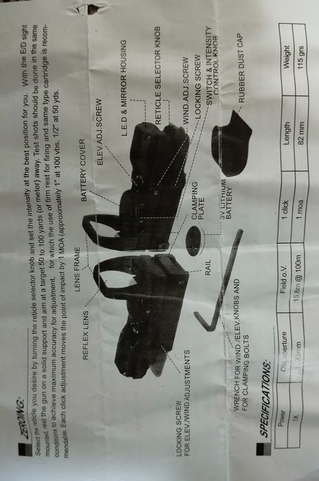 Red Dot ótimo para caça