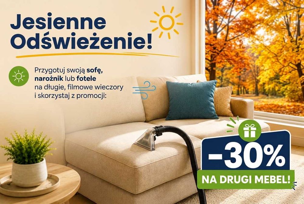 Pranie Tapicerek, Pranie Narożnika, Pranie Sofy, Czyszczenie dywanów Odkurzanie Mebli POMOCJA -30% NA DRUGI MEBEL