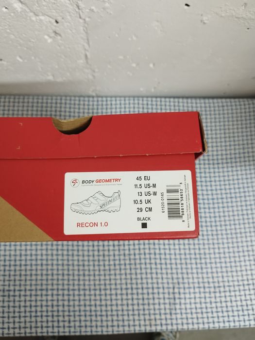 Sapatos ciclismo Specialized Recon 1.0 tamanho 45