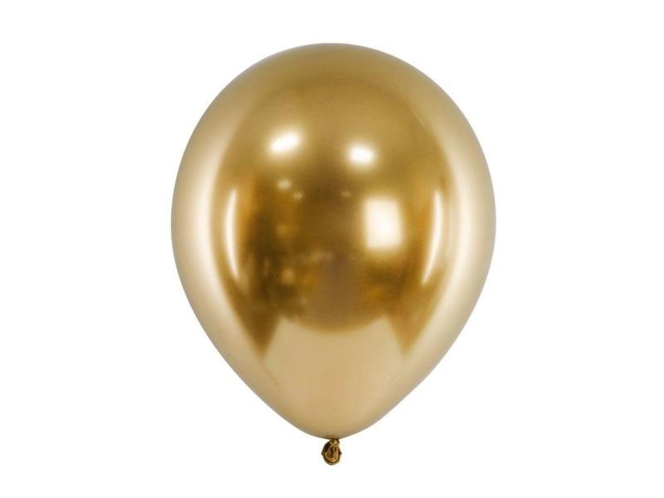 Balony Glossy złoty 30cm 50szt PartyDeco oprawa: folia