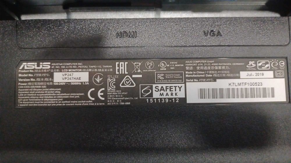 Base para monitor ASUS VP247