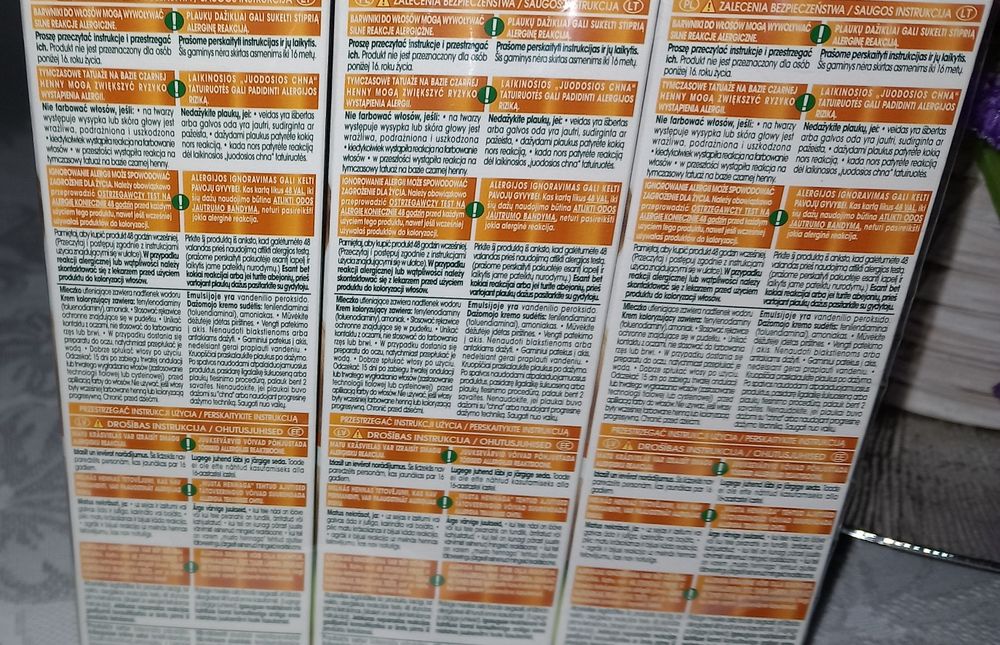 3szt farb do wlosów blond