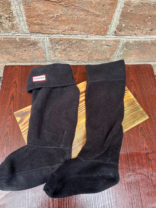 Hunter Original Tall Cable Knit Boot Sock Black Medium m size