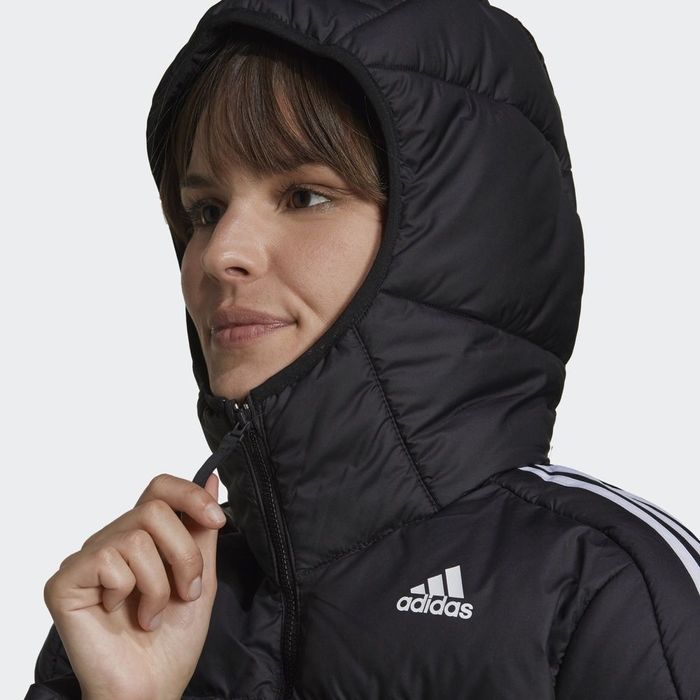 Пуховик Adidas ESSENTIALS MIDWEIGHT натуральний пух тепла плотна чорна