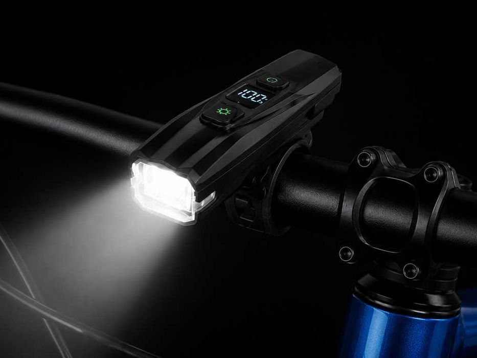 Mocna lampka rowerowa przednia LED akumulator USB