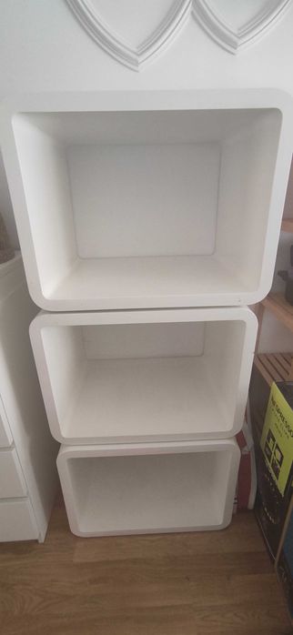 Cubos madeira maciça branco