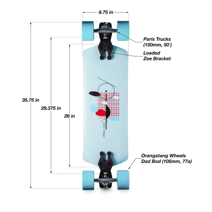 Longboard Loaded Tangent 35.75″- Dad Bod