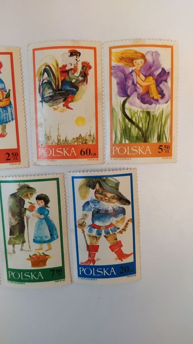 Polska 1968 – Postacie z baśni – kompletna seria 8 znaczków MNH – Hann