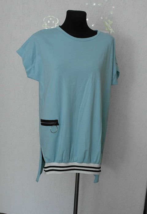 Bluzka tunika niebieska 40  46