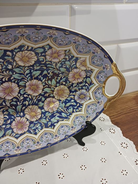 Kaiser duza 37 cm lśniąca patera Ballade kwiaty