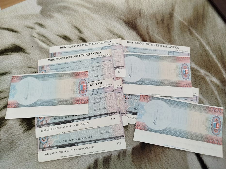 Livro de cheques do BPA