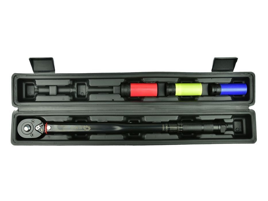 Klucz Dynamometryczny 1/2" 28-210Nm + Nasadki Alu 3El. Black Hd