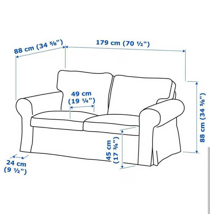 Sofá 2 lugares Ikea