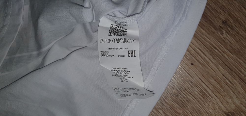 Koszulka T-SHIRT Armani rozmiar S/M biała
