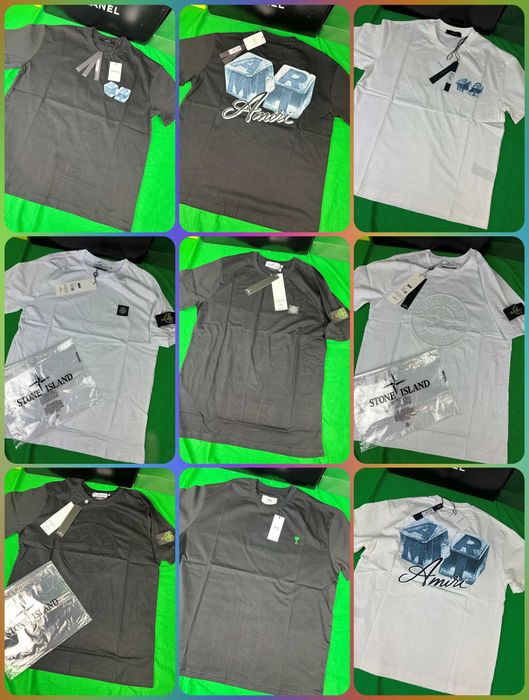 Ekskluzywny T-shirt męski Nowość Stone Island Amiri Ami Paris Premium