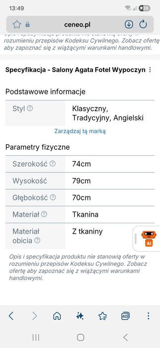 Fotel kubełkowy
