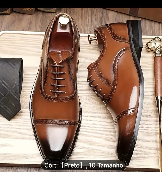 Sapatos Oxford castanhos novos tamanho 40