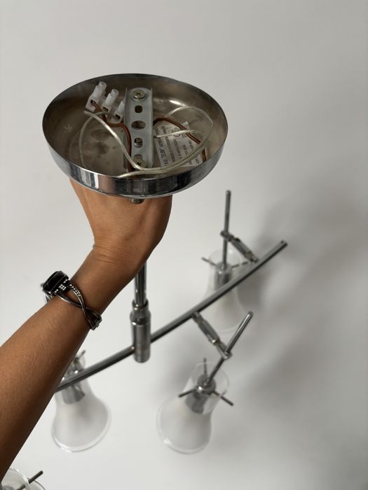 Lampa sufitowa chrom 4 żarówki