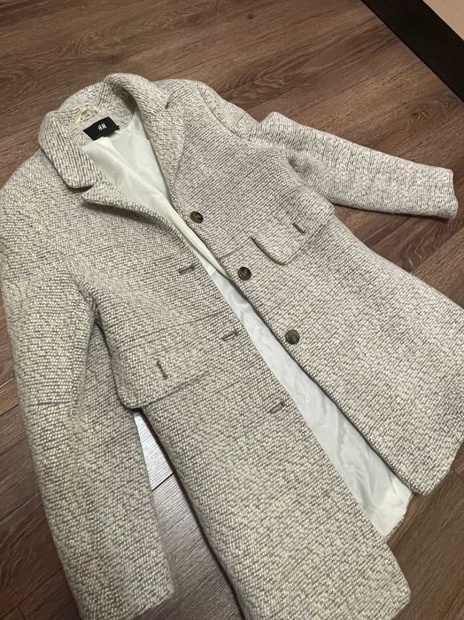 Пальто демі жіноче H&M, розмір S, шерстяне