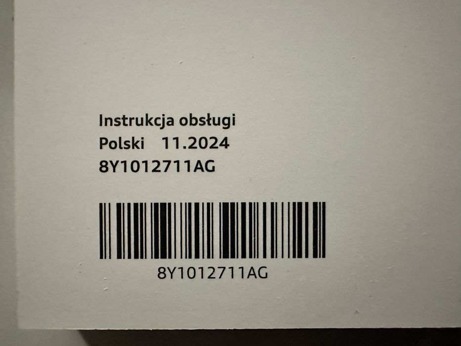 Nowa instrukcja obslugi Audi A3 Sportback 2025 tfsi