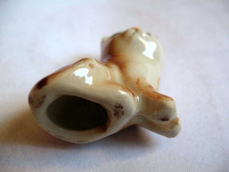 Kot - rudy uroczy kotek - Figurka - porcelana - 3,5 x 3,5 x 2 cm