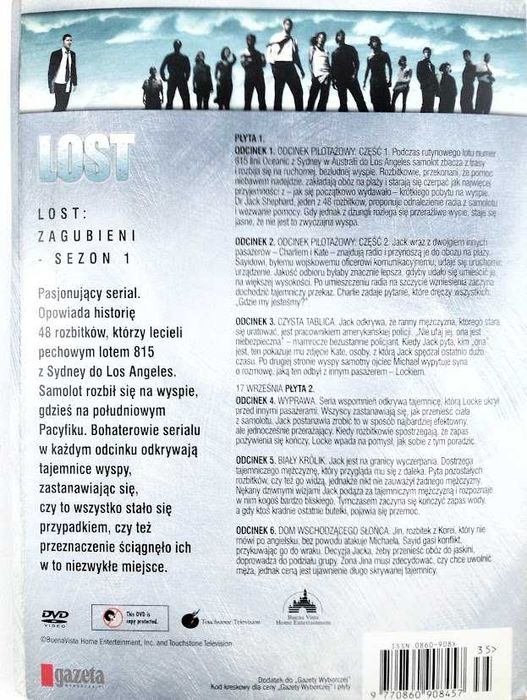 Lost Zagubieni sezon 1 8xDVD