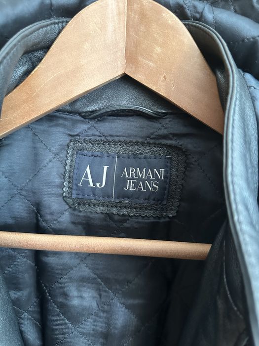 Blusão de cabedal estilo motard / biker Armani