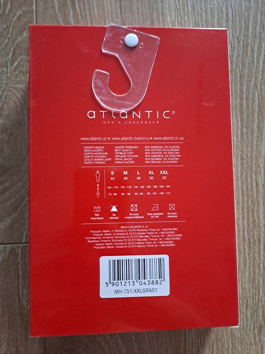 Bokserki, szorty męskie Atlantic, rozmiar XXL, walentynkowe