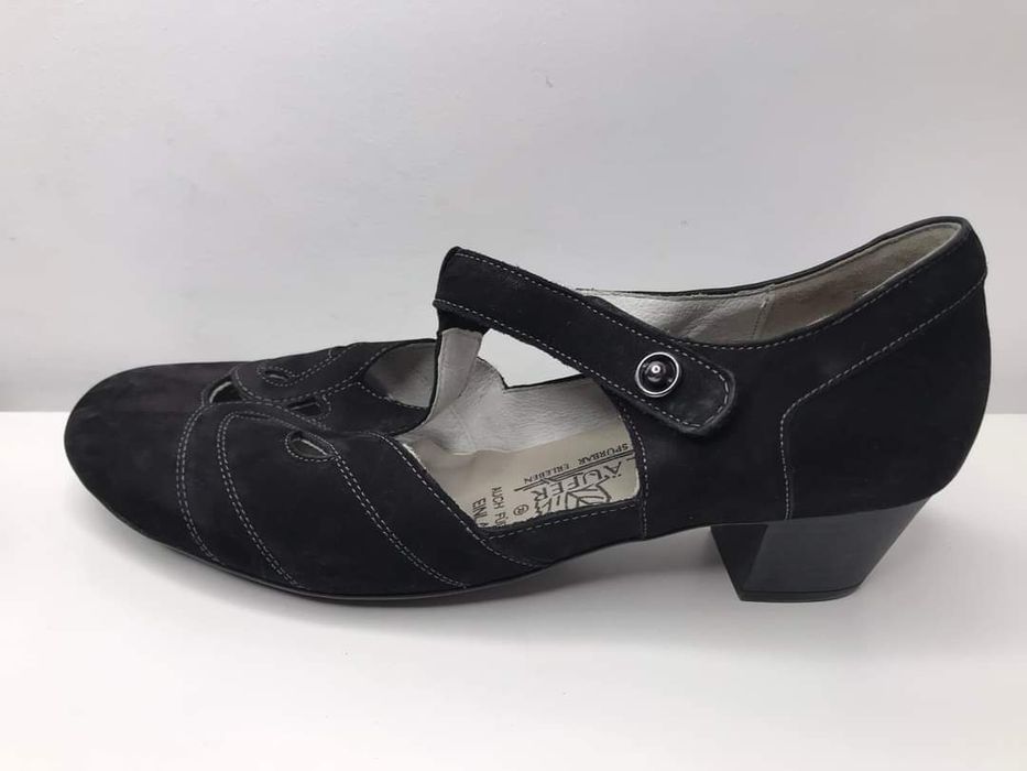 Czółenka skórzane zamszowe Waldlaufer  Rozmiar 40