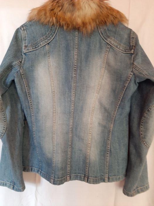 Kurtka dzinsowe z rudym lisem, roz. 42