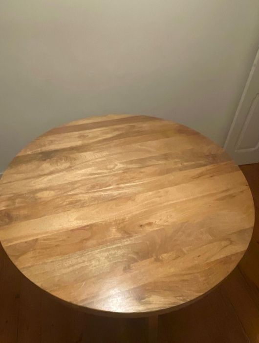 Mesa de Jantar Redonda em Madeira Maciça Ø120 cm | Excelente Estado