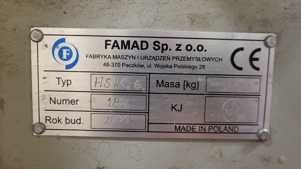 FAMAD Prasa hydrauliczna ramowa do klejenia