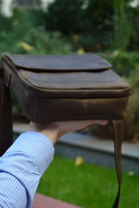 Сумка чоловіча ручної роботи з натуральної шкіри сумка мужская кожаная