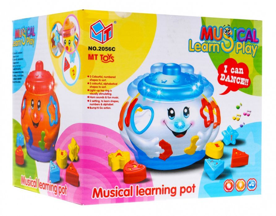 Tańczący Garnuszek Z Pokrywką 2W1 Dla Dzieci 18M+ Sorter Kształtów