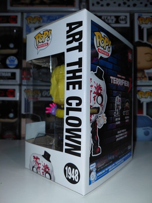 Funko Pop Terrifier 3 Art the Clown Black Light Chase 1948
