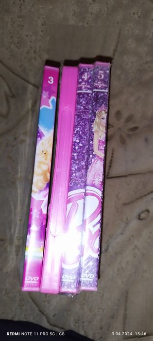 Sprzedam bajki Barbie Calineczka w częściach 2,3,4,5