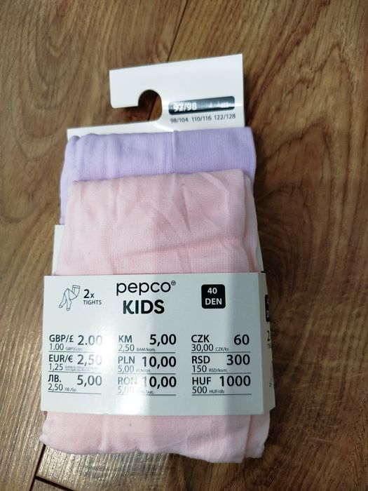 Cienkie rajstopy 92 98 Pepco
