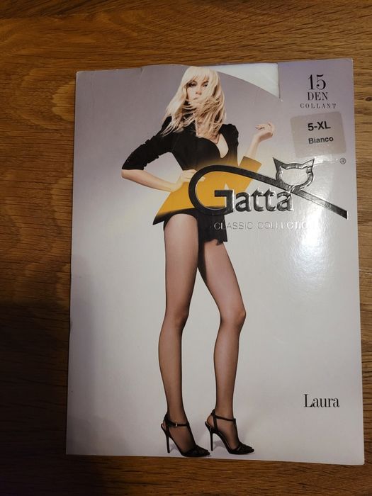 Rajstopy Gatta, białe, 5XL, 15 den