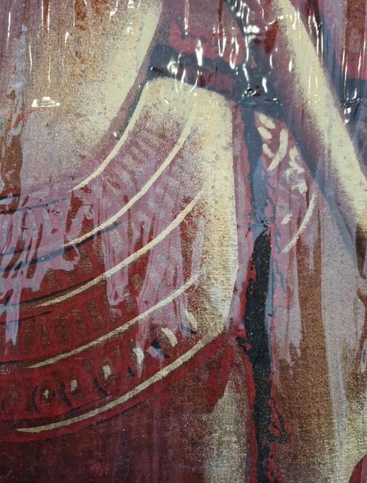 Papiro Egipto Original Amor Faraó 91×64 trabalho manual