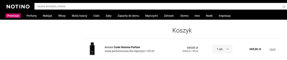 ORYGINAŁ Armani Code Parfum EDP woda perfumowana 7ml z perfumerii