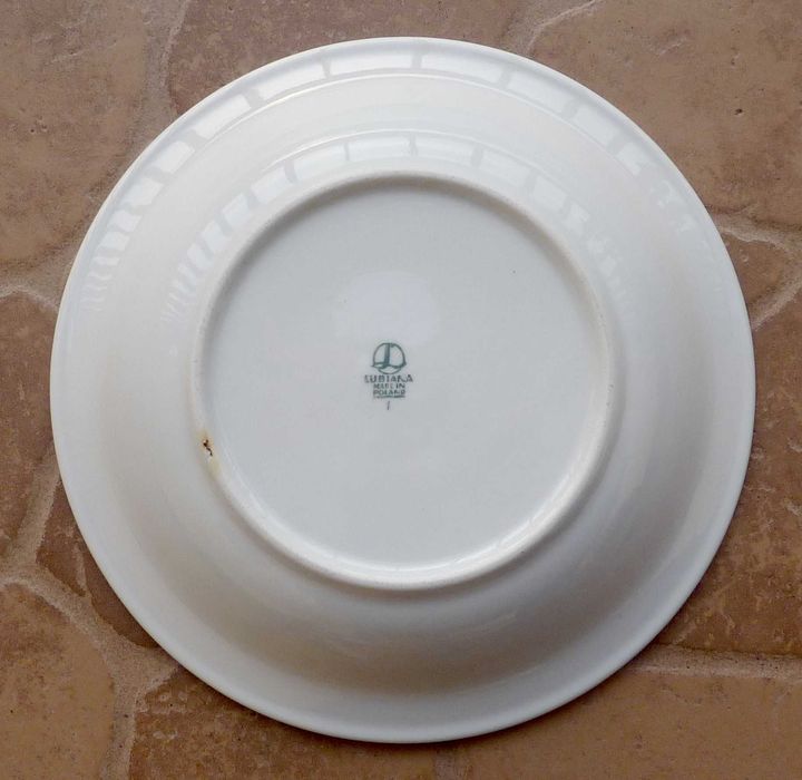 talerz dla dziecka - głęboki - Lubiana - porcelana dziecięca - PRL