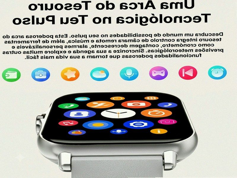Relógio Inteligente com Chamadas — Notificações, Calculadora e Despertador