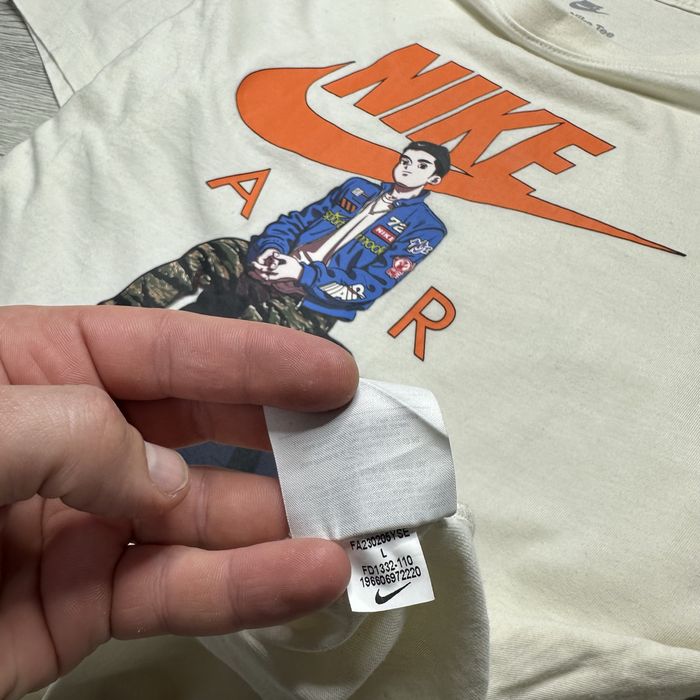Футболка Nike Air M-L оригинал мужская хлопковая молочная