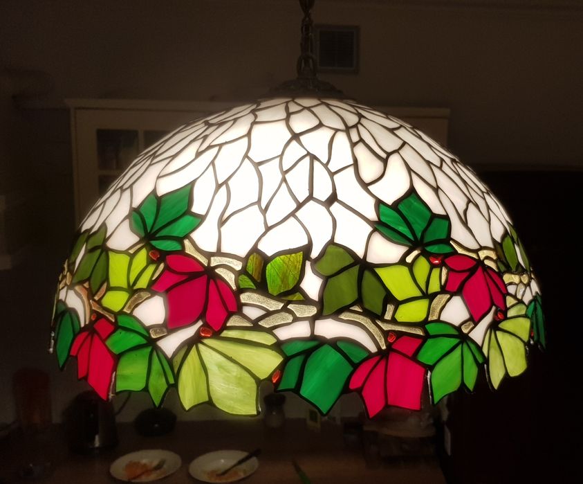 Lampa witrażowa wisząca kuchnia kuchenna