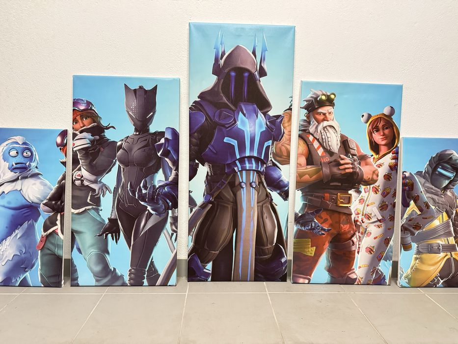 Fortnite - conjunto de 5 quadros.