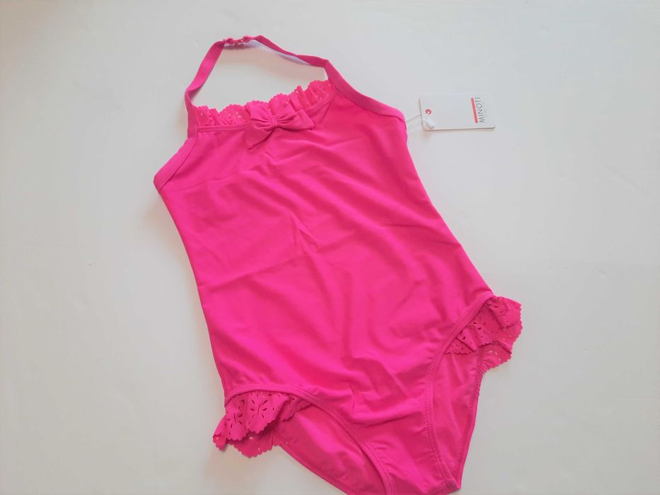 Strój kostium kąpielowy jednoczęściowy różowy Minoti roz 122-128